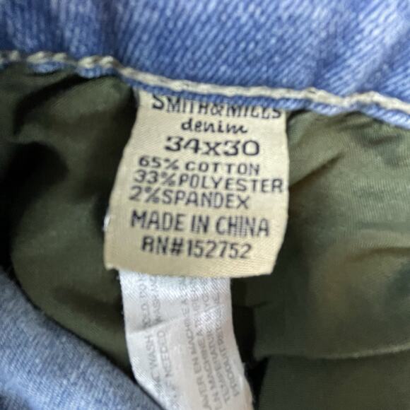 Smith & Mills Jeans Mens 34 Stretch Slim Classic Cropped - Picture 9 of 10